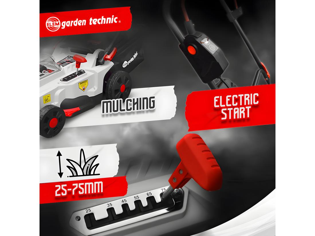 vente unique Tondeuse rechargeable 40V (2x20V) 37cm - Batteries et chargeur fournis - Elem Garden