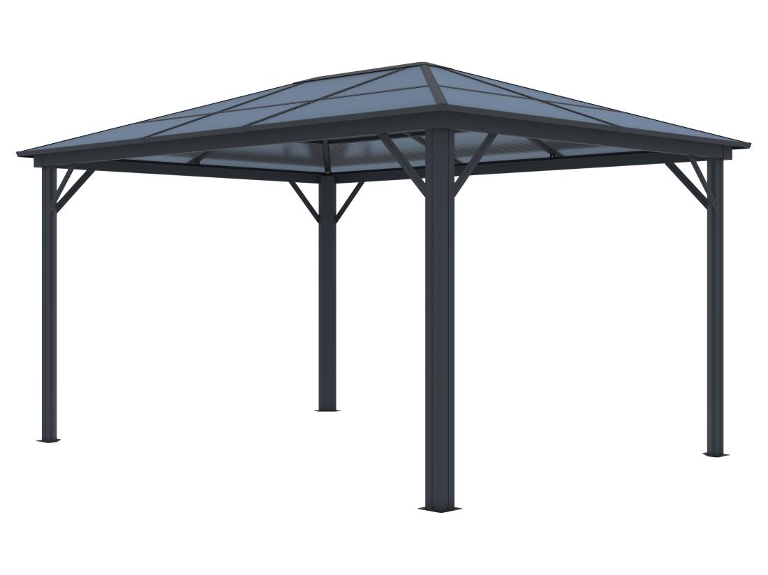 Vente Unique Tonnelle Gazebo En Aluminium 3 X 3 95 M - 11 8 M² - RADELA