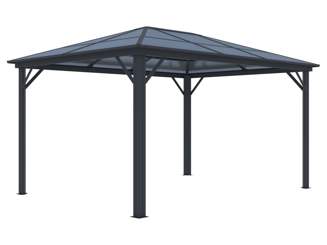 Vente Unique Tonnelle Gazebo En Aluminium 3 X 3 95 M - 11 8 M² - RADELA