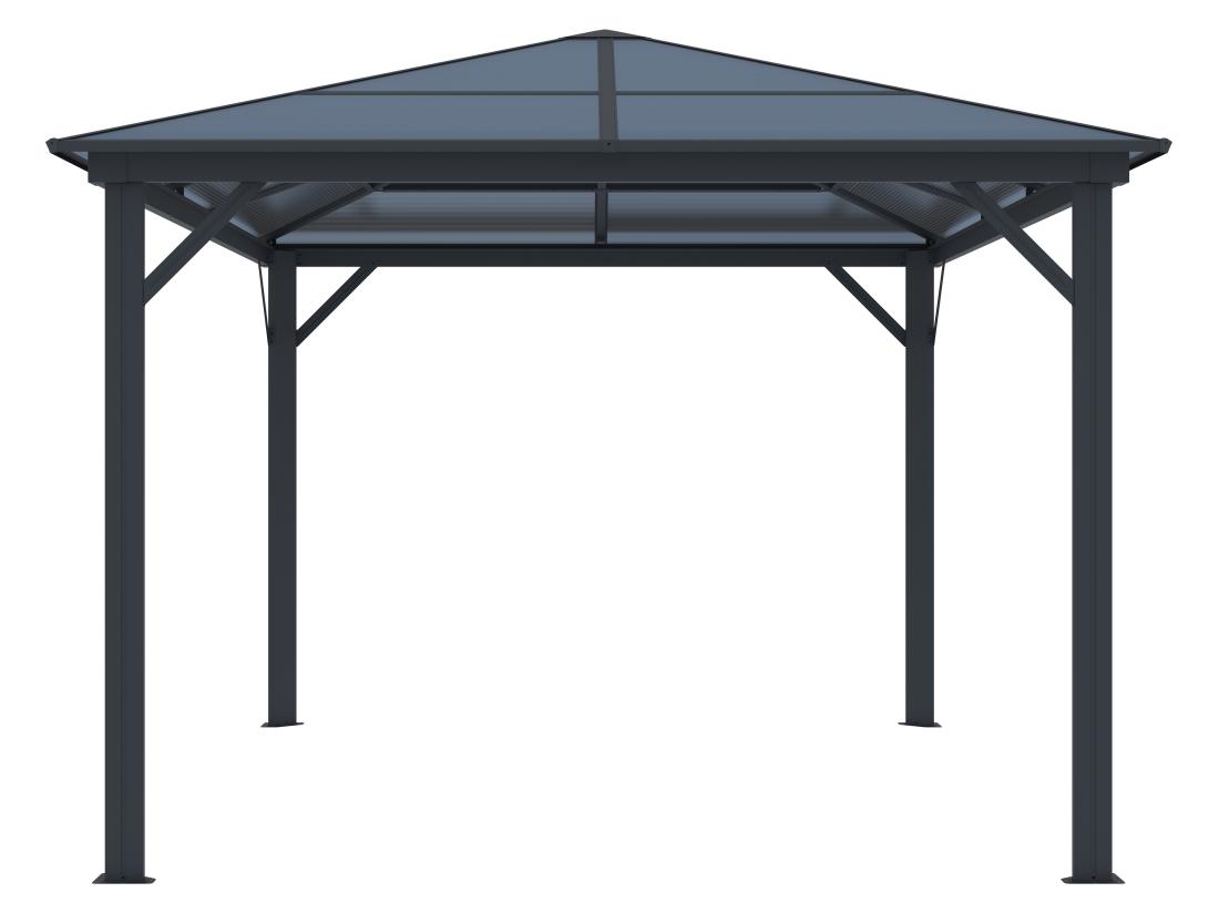Vente Unique Tonnelle Gazebo En Aluminium 3 X 3 95 M - 11 8 M² - RADELA