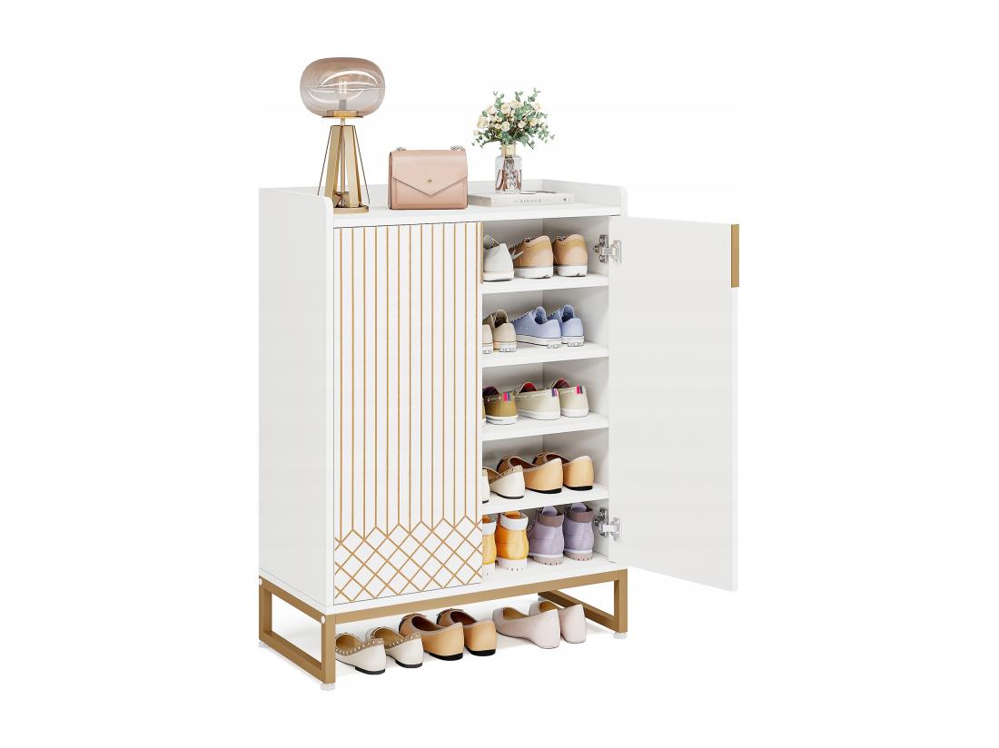 vente unique Tribesigns Meuble de Rangement à Chaussures Armoire 25 Paires de placards à Chaussures avec Portes Armoire Etagere Grande Capacité avec Cadre en métal doré vente unique Tribesigns Meuble de Rangement à Chaussures Armoire 25 Paires de placards à Chaussures avec Portes Armoire Etagere Grande Capacité avec Cadre en métal doré