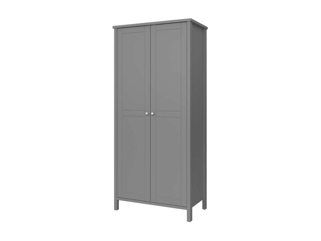 Vente Unique Tromsø Armoire De Rangement 2 Portes Gris