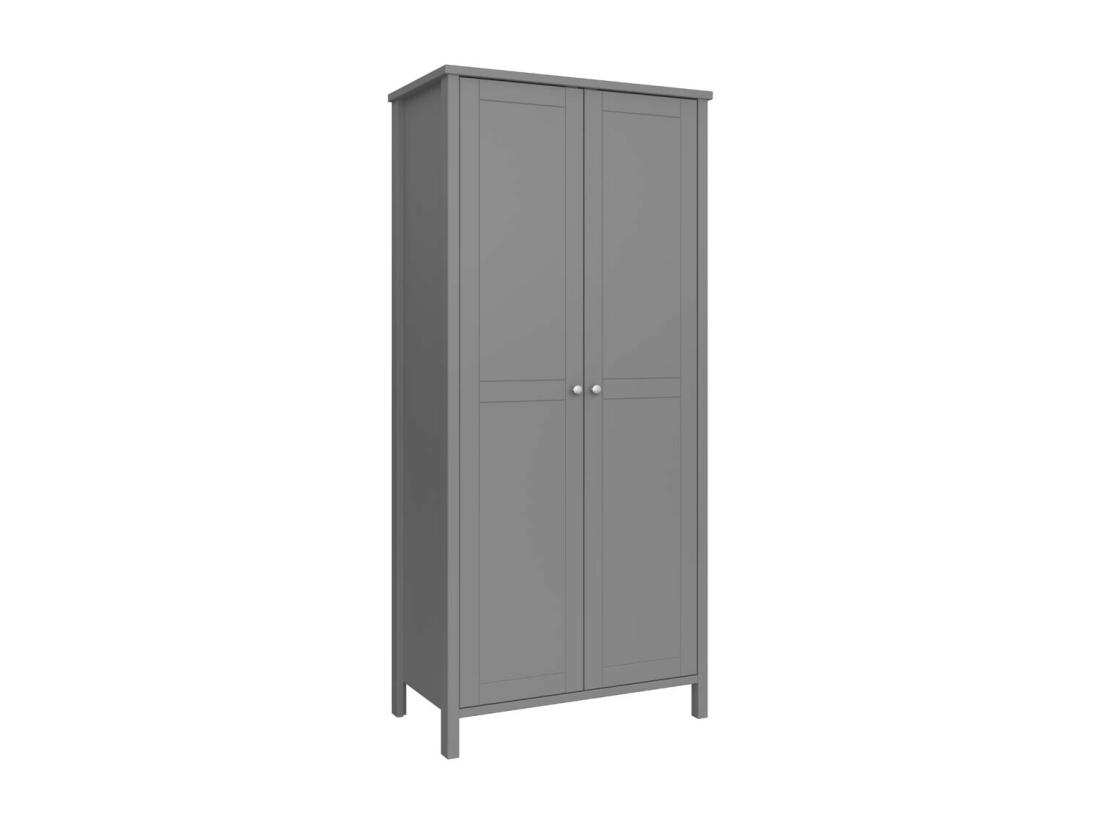 Vente Unique Tromsø Armoire De Rangement 2 Portes Gris