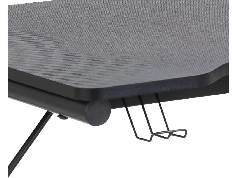 Vente Unique Trops Bureau Pour Gamer Avec Porte-gobelet Noir