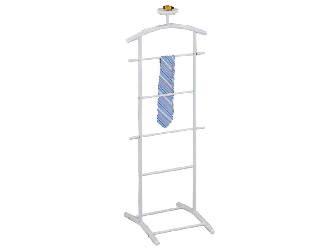 vente unique Valet de chambre ATRIX chevalet de nuit portant pour vêtements struture en métal laqué blanc