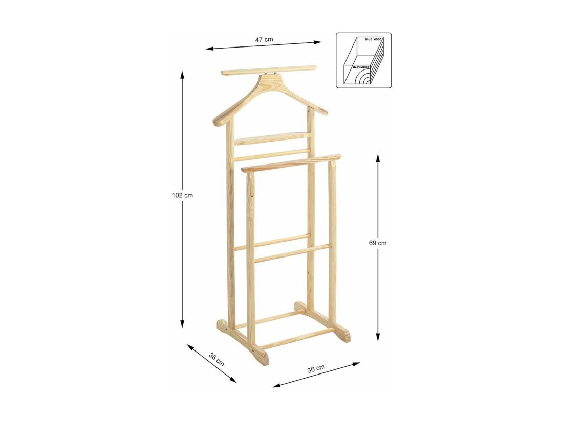 Vente Unique Valet De Chambre En Bois "Veoh" 102cm Naturel