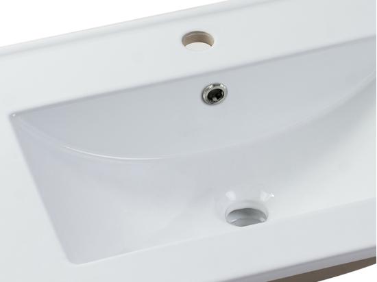 Vente Unique Vasque à Encastrer Blanche Rectangle En Céramique - 81 X 46 5 Cm - MOTIAC