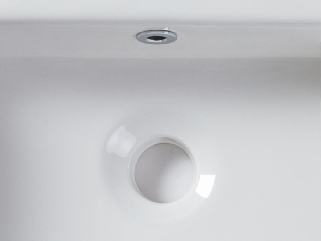 Vente Unique Vasque à Poser Carrée En Céramique Blanche - 41 Cm - VERINI