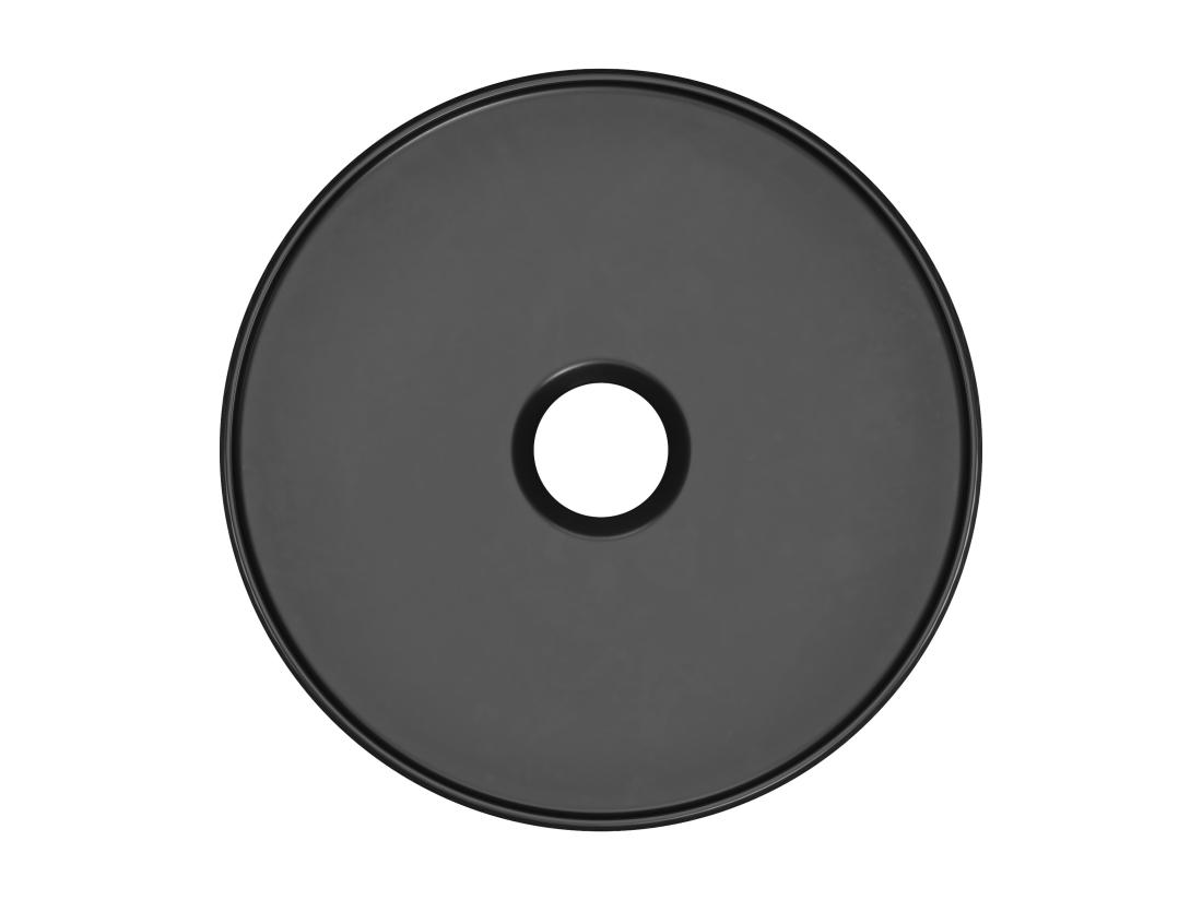 Vente Unique Vasque à Poser En Céramique Striée Ronde - Noir Mat - 36 Cm - PEDARA