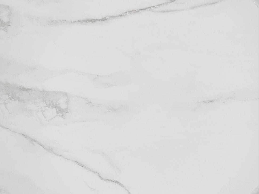 Vente Unique Vasque à Poser Ronde Blanche Effet Marbre En Céramique - 36 Cm - VIAMARBA