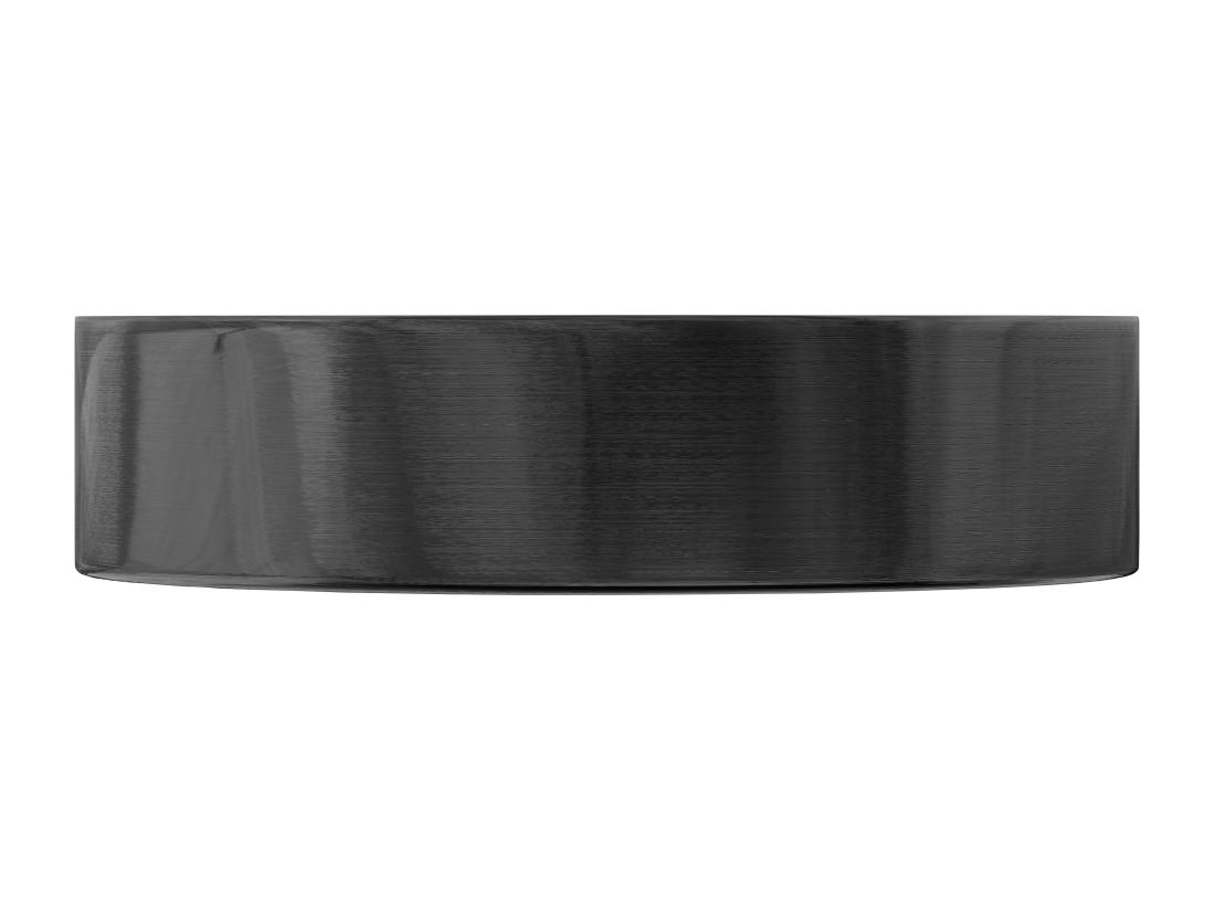 Vente Unique Vasque à Poser Ronde - Couleur Gun Métal - 38 Cm - DECHATEL