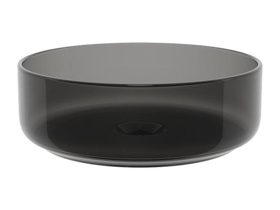 Vente Unique Vasque à Poser Ronde Translucide En Résine - 40 Cm - Gris - SPAVO
