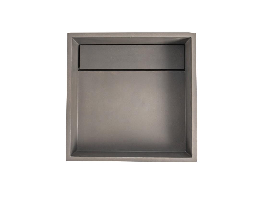 Vente Unique Vasque Sur Pied En Béton - L40 X L40 X H80 Cm - BALEZINO