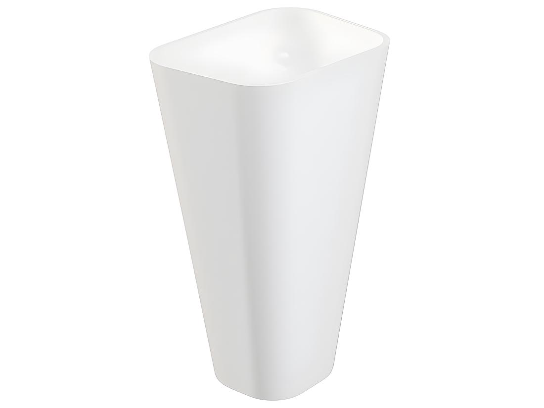 Vente Unique Vasque Sur Pied Rectangulaire En Solid Surface - Blanc - TILICHO