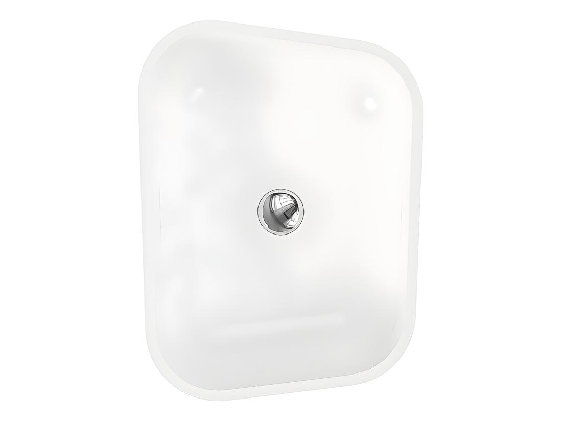 Vente Unique Vasque Sur Pied Rectangulaire En Solid Surface - Blanc - TILICHO