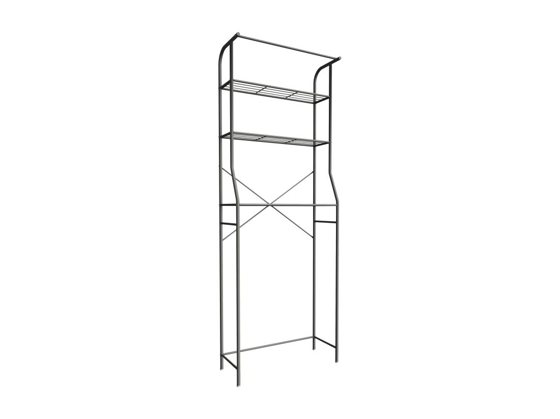 Vente Unique VCM Meuble De Salle De Bains En Métal Armoire De Toilette Tubas EOL (noir)