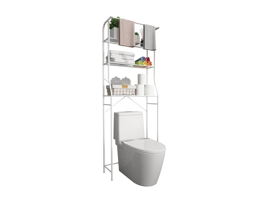 vente unique VCM Meuble de salle de bains en métal Armoire de toilette Tubas EOL (blanc)