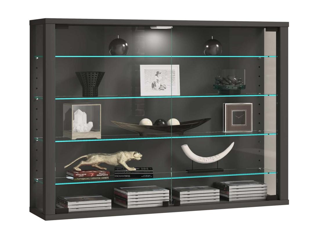 Vente Unique VCM Vitrine Murale Vitrine Suspendue Vitrine Murale Vitrine En Verre Vitrosa L (Anthracite)
