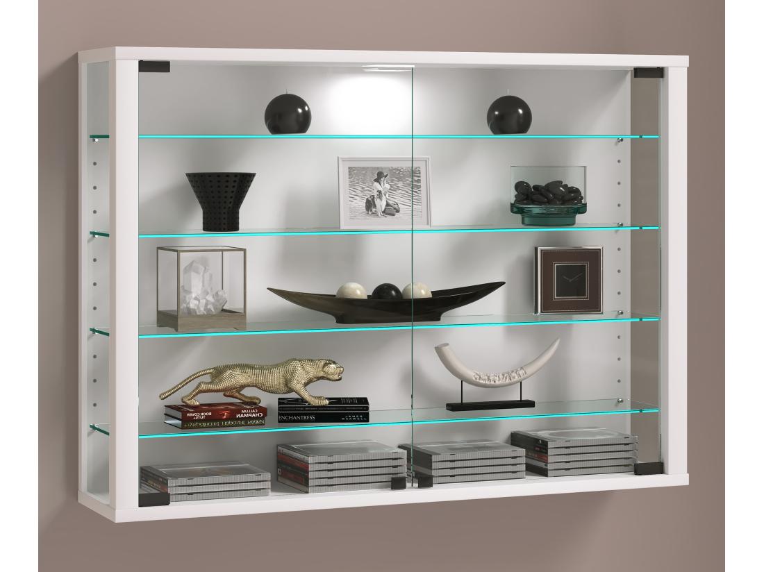 Vente Unique VCM Vitrine Murale Vitrine Suspendue Vitrine Murale Vitrine En Verre Vitrosa L (blanc)