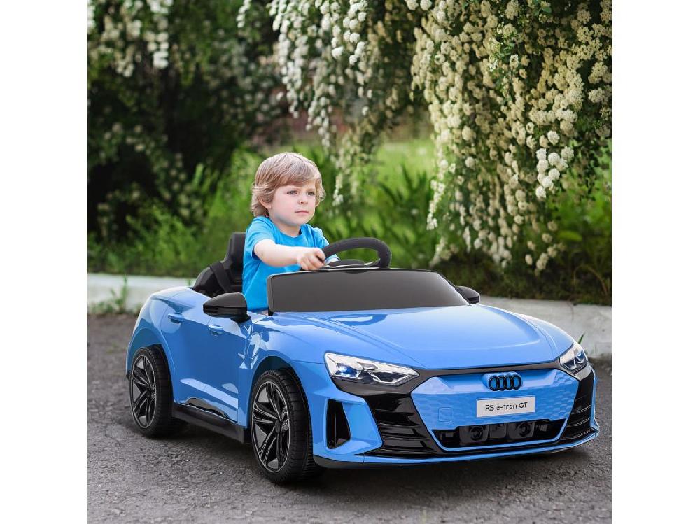 Vente Unique Véhicule électrique Enfant Audi RS E-tron GT V. Max. 5 Km/h Télécommande Effets Sonores + Lumineux Bleu