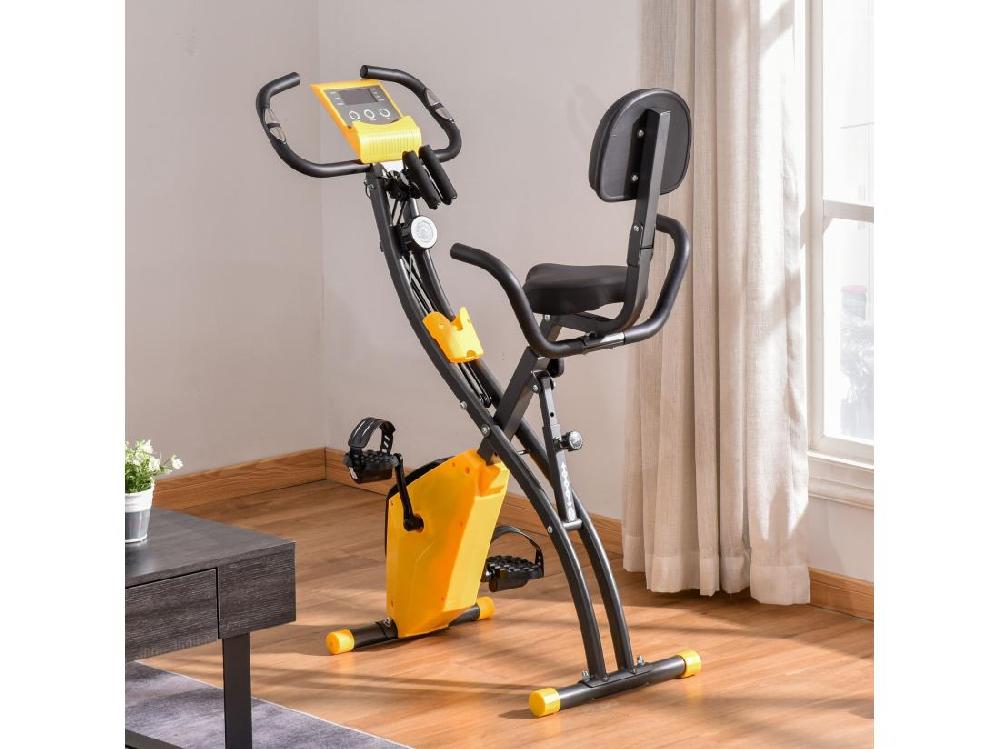 vente unique Vélo d'appartement pliant 8 niveaux de résistance selle réglable poignées ergonomiques écran LCD