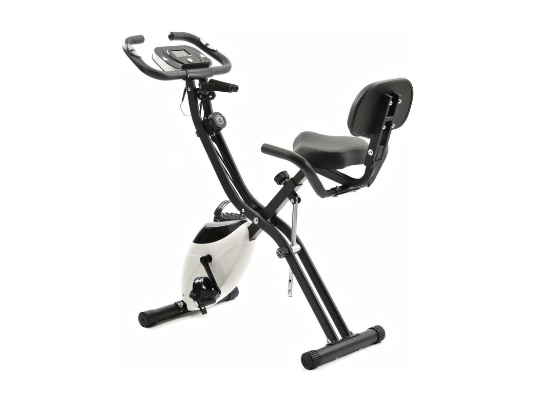 vente unique Vélo de fitness pliable magnétique avec écran LCD 10 niveaux de résistance magnétique charge max 120kg