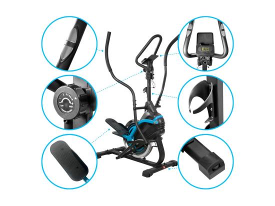 Vente Unique Vélo Elliptique SUPER SMART BIKE Cross Trainer - 8 Niveaux De Résistance Magnétique - Roue Inertie 7Kg Ecran D'entraînement