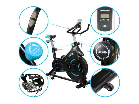 Vente Unique Vélo Spinning SPINNER - Exercice Bike Avec Roue D'inertie 6Kg - Cardio Et Fitness Training