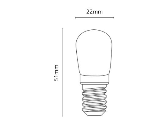 Vente Unique Ampoule LED T22 2W 4000K