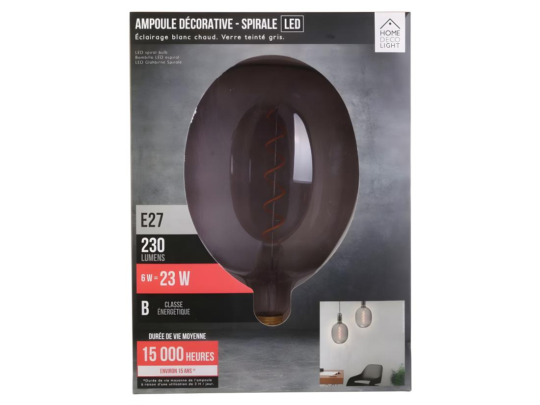 Vente Unique Ampoule Ovale LED Spirale 27 Cm