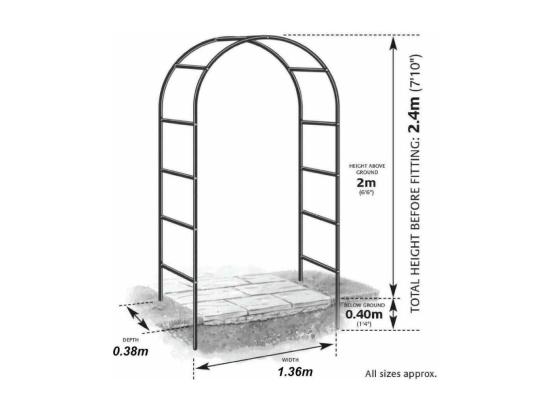 Vente Unique Arche Déco En Fer Noir Atea