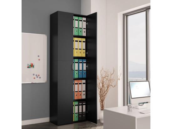 Vente Unique Armoire De Bureau Noir 60 X 32x190