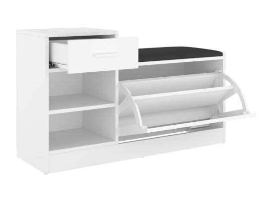 Vente Unique Banc à Chaussures Blanc 94 5x31x57