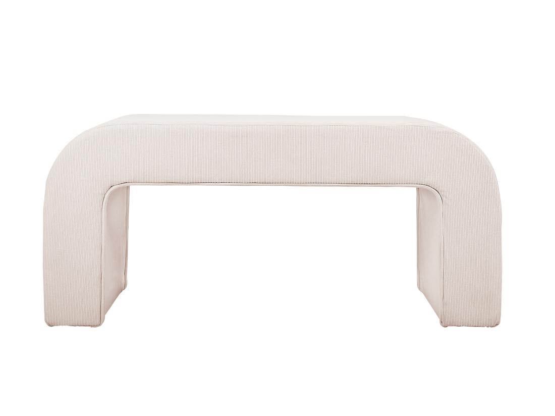 Vente Unique Banc En Velours Côtelé - Crème - CALVELO