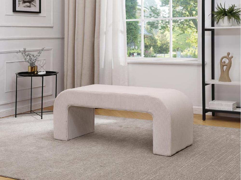 vente unique Banc en velours côtelé - Crème - CALVELO