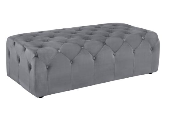 Vente Unique Banc MALONE En Velours - Gris