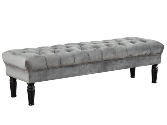 Vente Unique Banc RINALDO - Velours Gris