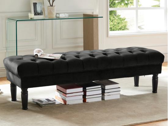 vente unique Banc RINALDO - Velours noir