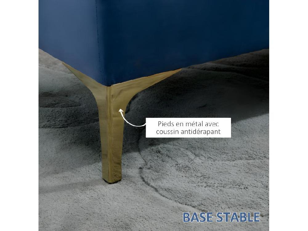 vente unique Banquette capitonnée VALLES bleu roi