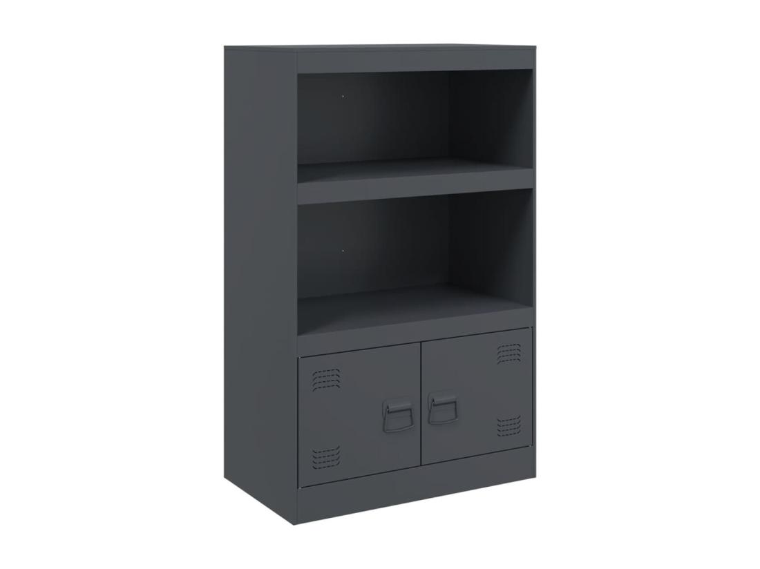 Vente Unique Buffet Anthracite 67x39x107 Cm Acier