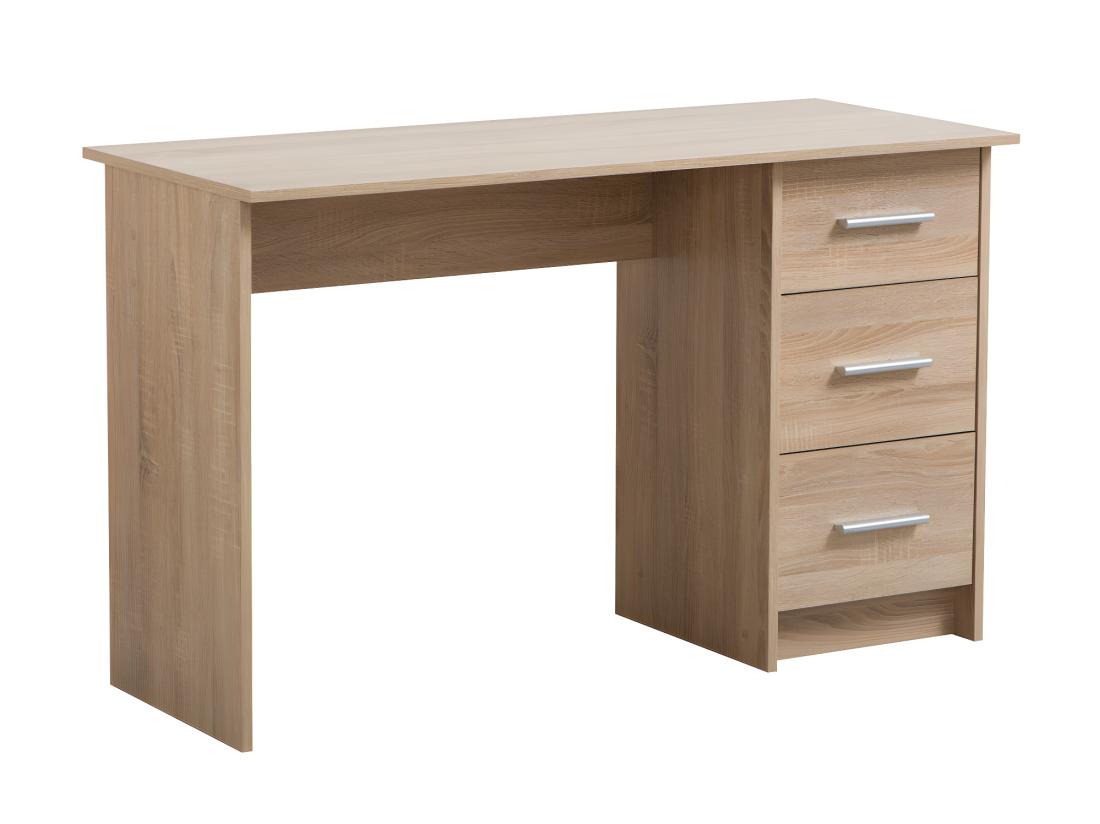 Vente Unique Bureau LEONDINE - 3 Tiroirs - Blanc