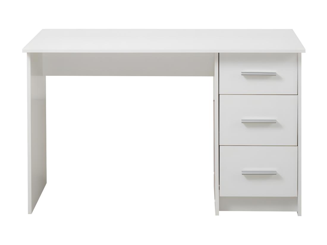 vente unique Bureau LEONDINE - 3 tiroirs - Blanc