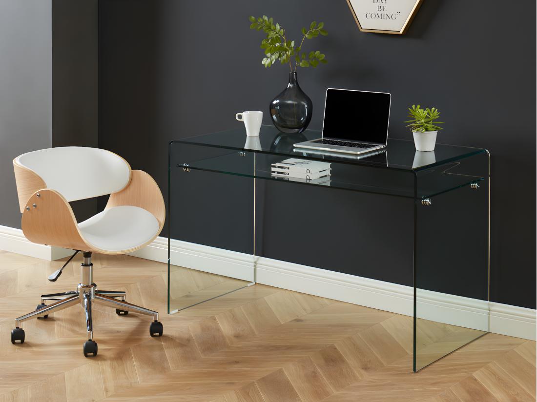 vente unique Bureau STILEOS - 1 niche - Verre trempé