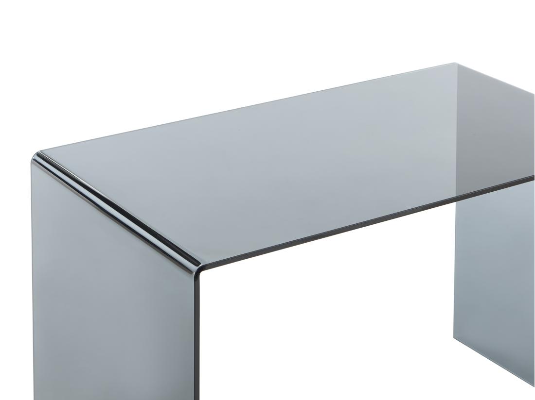 Vente Unique Bureau - Verre Trempé Fumé - Noir - ELSTRON