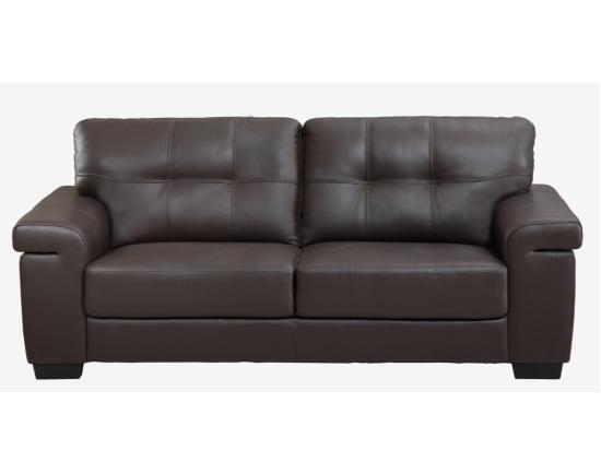 Vente Unique Canapé 3 Places En Cuir HAZEL - Marron