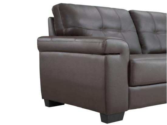 Vente Unique Canapé 3 Places En Cuir HAZEL - Marron