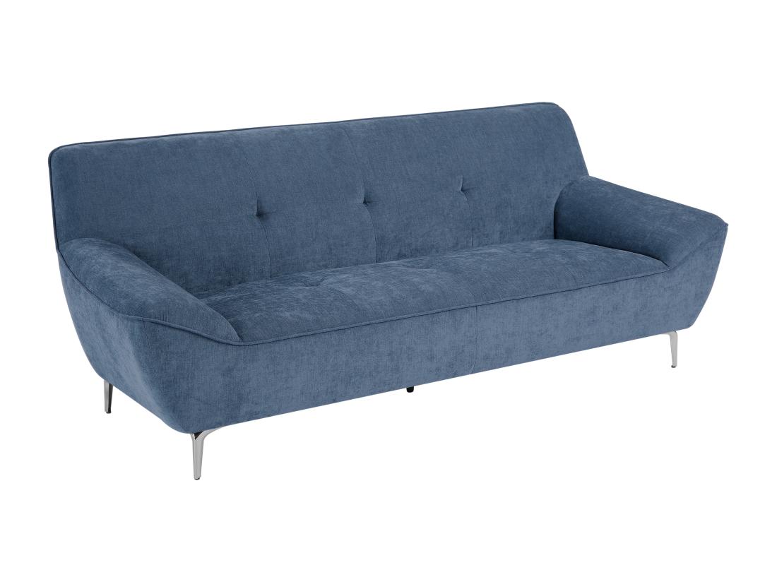 Vente Unique Canapé 3 Places En Tissu Bleu PAVULIA