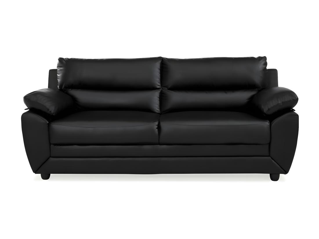 Vente Unique Canapé 3 Places MANOA En Simili - Noir