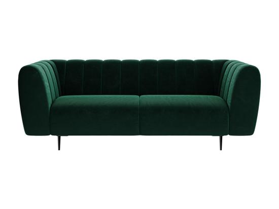 vente unique Canapé 3 places Shel vert profond