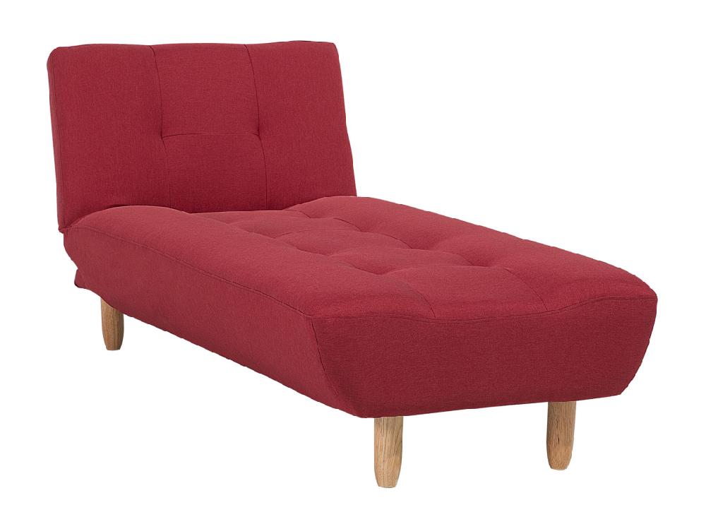 vente unique Chaise longue en tissu rouge ALSTEN